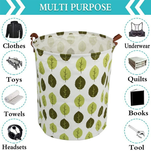 Foldable Laundry Hamper Clothes Toy Basket Canvas Waterproof Washing Bag Storage